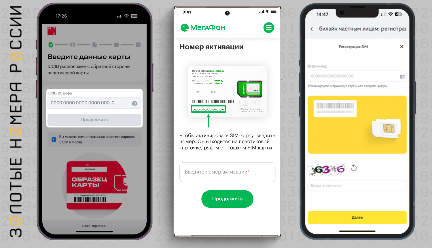 Номер на сим-карте используется для ее саморегистрации