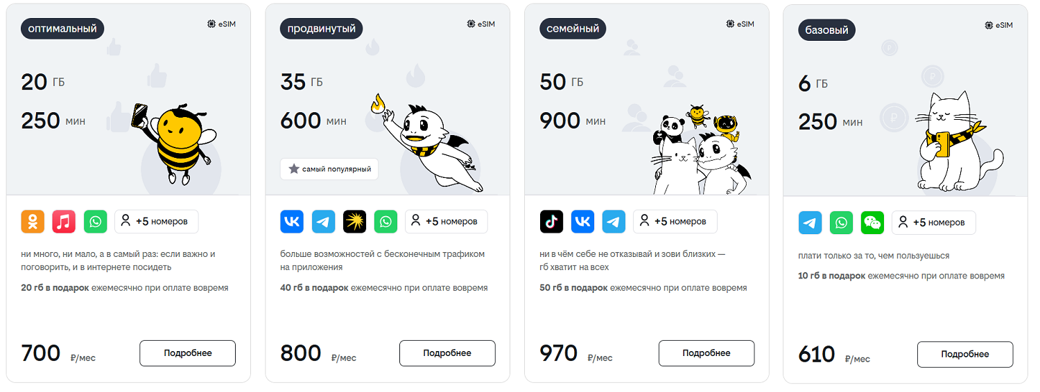 Новые тарифы билайн для смартфона 2025
